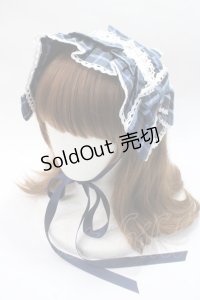 axes femme kawaii / タータンチェックヘッドドレス  ブルー Y-25-06-06-035-AX-AC-SZ-ZY