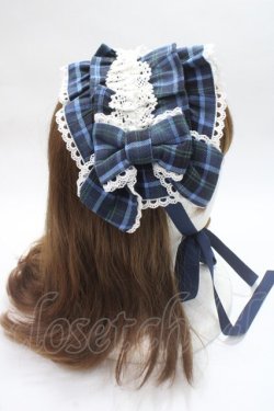画像3: axes femme kawaii / タータンチェックヘッドドレス  ブルー Y-25-06-06-035-AX-AC-SZ-ZY