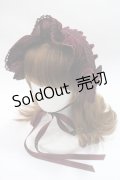 axes femme kawaii / ベルベットドールハーフボンネット  ワイン Y-25-06-06-036-AX-AC-SZ-ZY