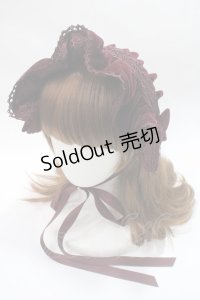 axes femme kawaii / ベルベットドールハーフボンネット  ワイン Y-25-06-06-036-AX-AC-SZ-ZY