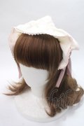 axes femme kawaii / ドットチュールフリルカチューシャ  ピンク Y-25-06-06-037-AX-AC-SZ-ZY
