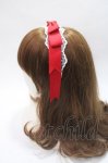 画像2: axes femme Kawaii / レースリボンカチューシャ  アカ Y-25-06-06-038-AX-AC-SZ-ZT488 (2)