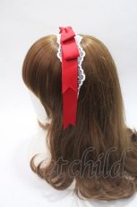 画像2: axes femme Kawaii / レースリボンカチューシャ  アカ Y-25-06-06-038-AX-AC-SZ-ZH (2)