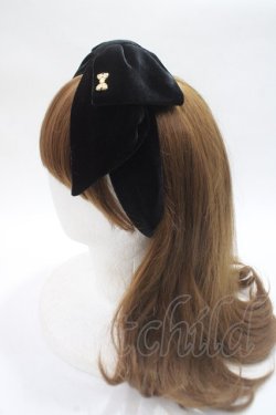 画像2: Angelic Pretty / Lady Ribbonヘアバンド  黒 Y-25-06-09-036-AP-AC-SZ-ZY