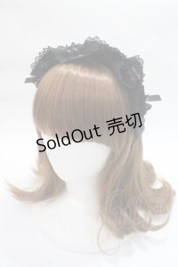 Angelic Pretty / Teatimeフリルカチューシャ  黒 Y-25-06-09-038-AP-AC-SZ-ZY