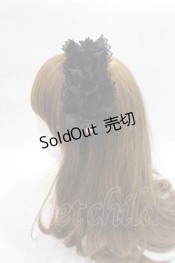 画像2: Angelic Pretty / Teatimeフリルカチューシャ  黒 Y-25-06-09-038-AP-AC-SZ-ZY