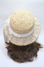画像3: Angelic Pretty / リボンパールストローHat  白 Y-25-06-09-039-AP-AC-SZ-ZTK011 (3)