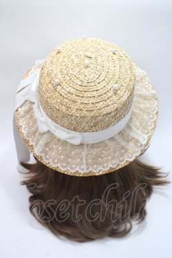 画像3: Angelic Pretty / リボンパールストローHat  白 Y-25-06-09-039-AP-AC-SZ-ZY
