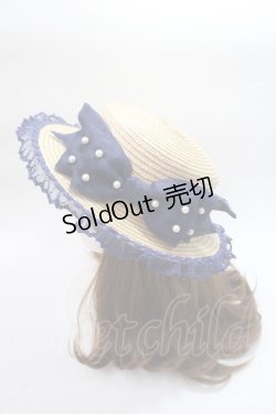 画像2: Angelic Pretty / Fancy RibbonストローHAT  紺 Y-25-06-09-040-AP-AC-SZ-ZT-K011
