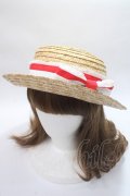 Angelic Pretty / トリコロールリボンストローHat   Y-25-06-09-042-AP-AC-SZ-ZY