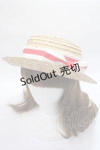 Angelic Pretty / トリコロールリボンストローHat   Y-25-06-09-042-AP-AC-SZ-ZT-K011