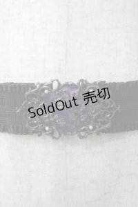 axes femme / ローズバックルゴムベルト  黒 Y-25-06-09-007-AX-ZA-SZ-ZY