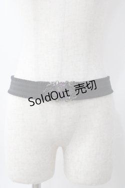 画像2: axes femme / ローズバックルゴムベルト  黒 Y-25-06-09-007-AX-ZA-SZ-ZY
