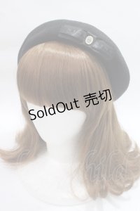 m petit by misako / NINA's AMカメオベレー  黒 Y-25-06-09-047-LO-AC-SZ-ZT-K011
