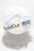 axes femme kawaii / リボンサマーベレー  サックス Y-25-06-09-049-AX-AC-SZ-ZY