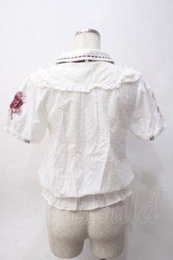 画像2: axes femme POETIQUE / ローズ刺繍ブラウス  白 Y-25-06-09-057-AX-BL-SZ-ZY