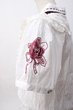 画像3: axes femme POETIQUE / ローズ刺繍ブラウス  白 Y-25-06-09-057-AX-BL-SZ-ZY