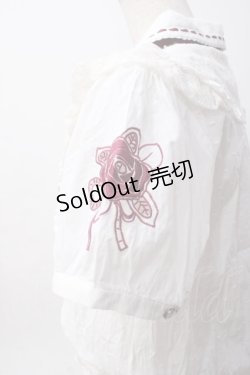 画像3: axes femme POETIQUE / ローズ刺繍ブラウス  白 Y-25-06-09-057-AX-BL-SZ-ZY