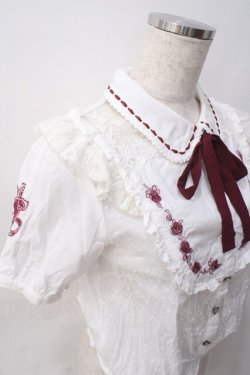 画像4: axes femme POETIQUE / ローズ刺繍ブラウス  白 Y-25-06-09-057-AX-BL-SZ-ZY