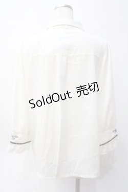 画像2: axes femme / バラ刺繍ヨーク切替七分袖ブラウス  生成り Y-25-06-09-062-AX-BL-SZ-ZY