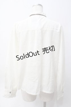 画像2: axes femme / 刺繍入スタンドカラーブラウス  生成り Y-25-06-09-064-AX-BL-SZ-ZI
