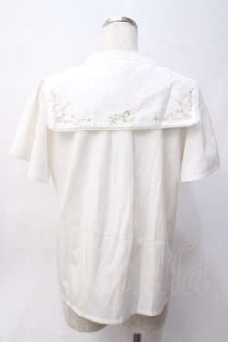 画像2: axes femme POETIQUE / シエルエトワール刺繍襟ブラウス  白 Y-25-06-09-065-AX-BL-SZ-ZY