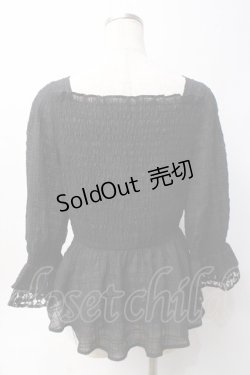 画像2: axes femme / シアーシャーリングブラウス  黒 Y-25-06-09-070-AX-TO-SZ-ZY