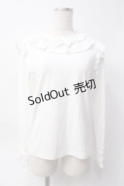 画像1: axes femme kawaii / フリルリボンカットプル  白 Y-25-06-09-072-AX-TO-SZ-ZY