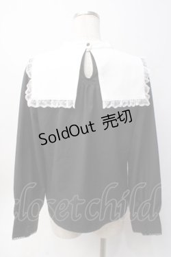 画像2: axes femme POETIQUE / クロス刺繍シスターブラウス  黒 Y-25-06-09-083-AX-BL-SZ-ZI
