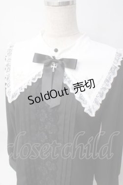 画像3: axes femme POETIQUE / クロス刺繍シスターブラウス  黒 Y-25-06-09-083-AX-BL-SZ-ZI