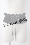 axes femme POETIQUE / レースアップゴムベルト  黒 Y-25-06-09-012-AX-ZA-SZ-ZY