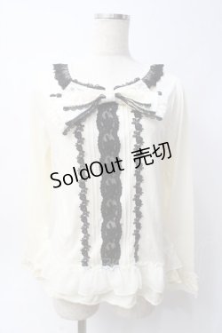 画像1: axes femme Red label / ビッグリボントップス  生成り Y-25-06-09-090-PU-TO-SZ-ZY