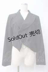 BPN / チェーン付き燕尾ショートジャケット  黒 Y-25-06-09-101-GO-JA-SZ-ZY
