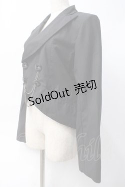 画像3: BPN / チェーン付き燕尾ショートジャケット  黒 Y-25-06-09-101-GO-JA-SZ-ZY