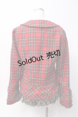 画像2: PUNK/買取対象外 / レース襟チェックジャケット  赤 Y-25-06-09-103-PU-TO-SZ-ZY