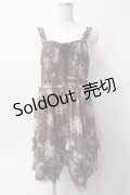 axes femme / 花柄×レースptチュニック  ブラウン Y-25-06-09-114-AX-OP-SZ-ZY