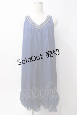 画像1: axes femme / ストライプワンピース  紺 Y-25-06-09-119-AX-OP-SZ-ZY