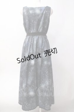 画像2: axes femme POETIQUE / 冬の星座柄ハートネックワンピース  黒 Y-25-06-09-121-AX-OP-SZ-ZY