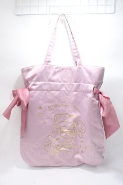 画像1: Maison de FLEUR / リトルツインスターズトートバック  ピンク Y-25-06-09-015-LO-BG-SZ-ZY