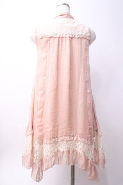 画像2: axes femme / シャドーストライプリボンワンピース  ピンク Y-25-06-09-125-AX-OP-SZ-ZY