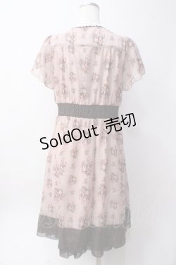 画像2: axes femme / バラオーナメントフレームワンピース  ピンク Y-25-06-09-137-AX-OP-SZ-ZY