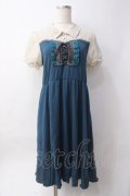 axes femme / レースカラードッキングワンピース  グリーン Y-25-06-09-138-AX-OP-SZ-ZY