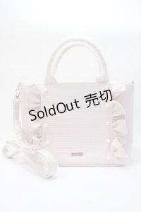Maison de FLEUR / 2Wayフリルトートバッグ  ピンク Y-25-06-09-016-LO-BG-SZ-ZI