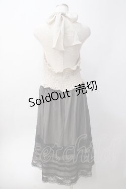 画像3: axes femme / ホルターネックワンピース  生成り×黒 Y-25-06-09-141-AX-OP-SZ-ZY
