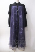 axes femme / ステラートプリントシャツワンピース  パープル Y-25-06-09-147-AX-OP-SZ-ZY