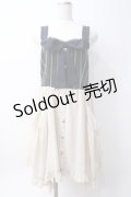axes femme / 配色ノースリーブワンピース  グリーン×生成 Y-25-06-09-152-AX-OP-SZ-ZY