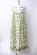 axes femme / たんぽぽ柄ロングキャミワンピース  イエロー Y-25-06-09-154-AX-TO-SZ-ZY