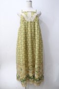 axes femme / たんぽぽ柄ロングキャミワンピース  イエロー Y-25-06-09-155-AX-TO-SZ-ZY
