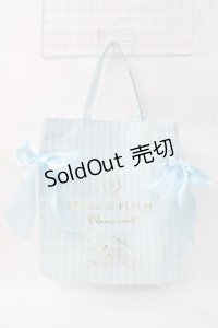 Maison de FLEUR / シナモンWリボントートバック  サックス Y-25-06-09-018-LO-BG-SZ-ZY