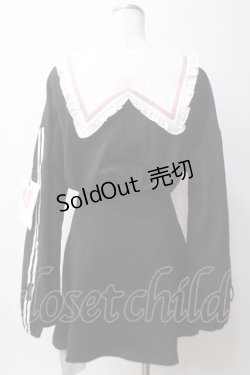 画像3: To Alice / セーラージャージ風ワンピース S 黒 Y-25-06-09-164-LO-OP-SZ-ZY